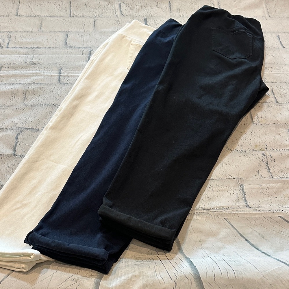 J. Jill Straight Leg Jeans - Black, Navy, White